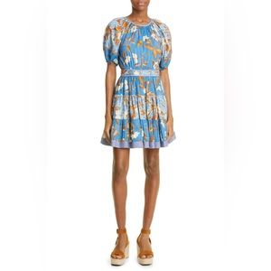 Ulla Johnson Sloan size 6 puffy blue dress